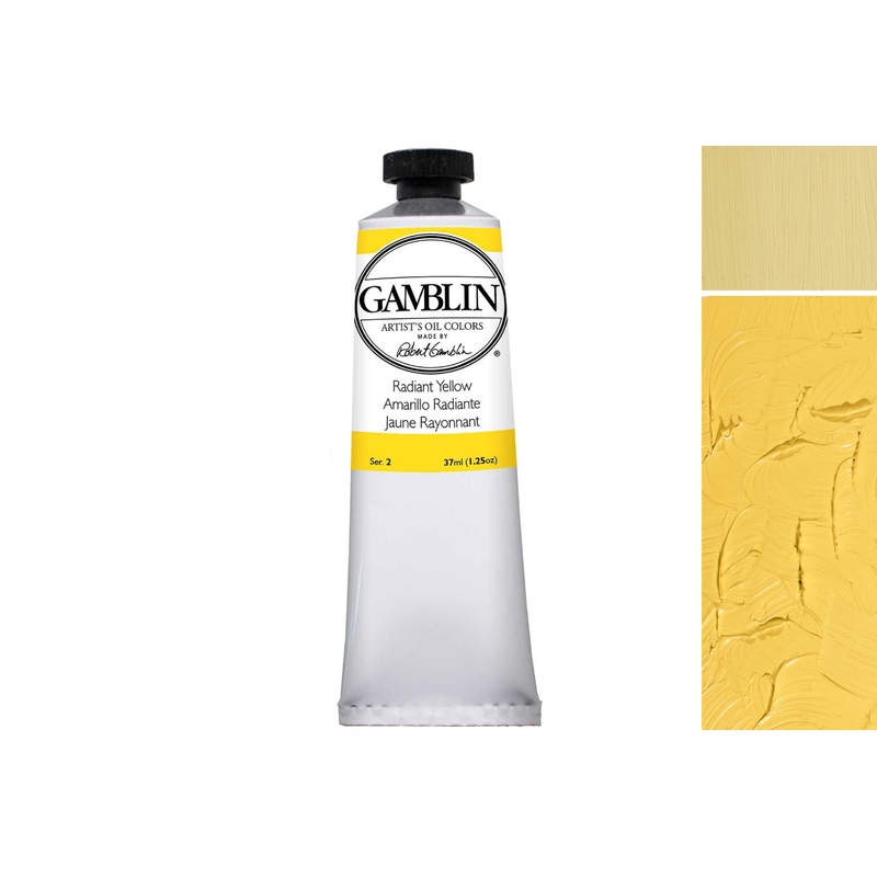 Yellow 37 Gamblin Artist's Oil Colors, Radiant Yellow 37 mL tube - Filing ...